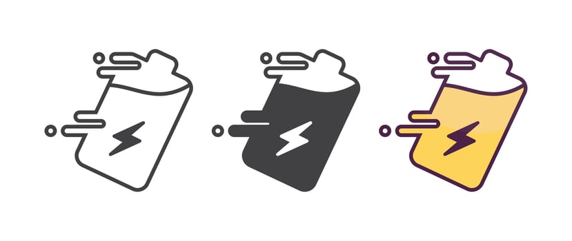 fast charge icon vector