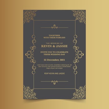 Luxury Invitation card design vintage style vector