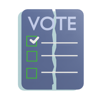 3 D illustration of Ballot icon png