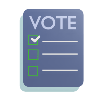 3 D illustration of Ballot icon png