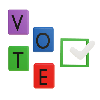 3 D illustration of Vote icon png