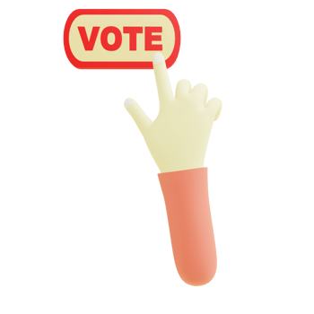 3 D illustration of Vote icon png