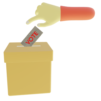 3 D illustration of Vote icon png