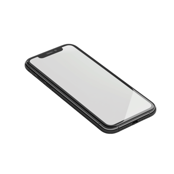 Black Smartphone Mockup With Blank Screen, Isolated on White Background png