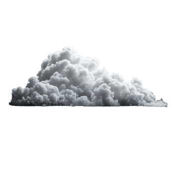 Large Cumulus Cloud Isolated on White Background png