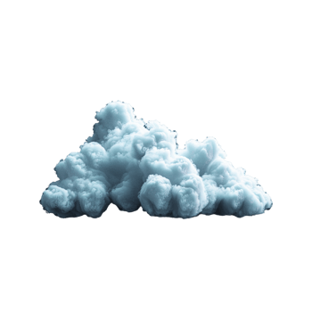 Isolated 3D Render of a Fluffy Cumulus Cloud png
