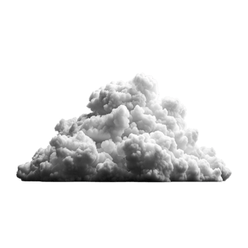 Large Gray Cumulus Cloud Formation Isolated Against White Background png