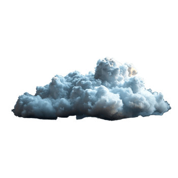 Isolated White Puffy Cloud Against White Background png