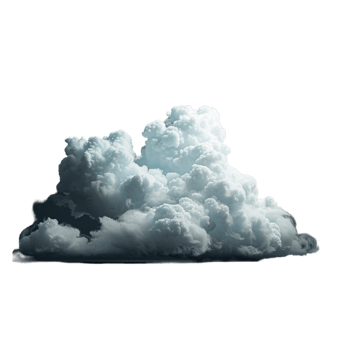 Isolated Image of a Large, White Cumulus Cloud png