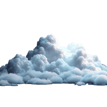 Isolated Cumulus Cloud Formation Against A White Background png