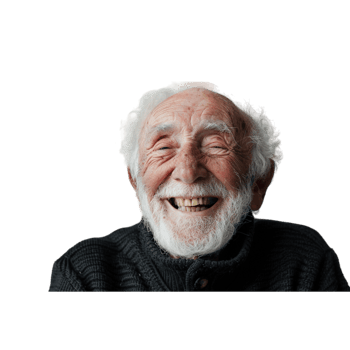Close Up Portrait of a Smiling Elderly Man png