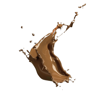 High Quality 3D Render of a Chocolate Milk Splash Isolated on a Transparent Background png