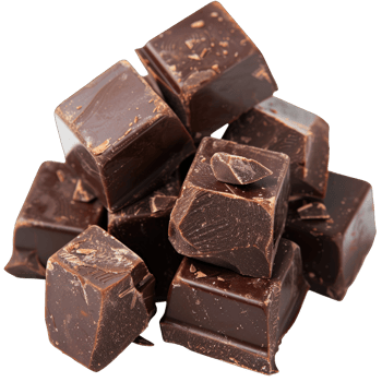 A Close-Up View of Dark Chocolate Squares png