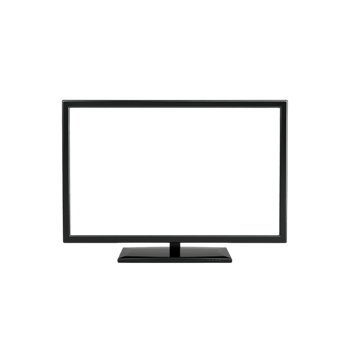 Black Flat Screen Television On White Background png