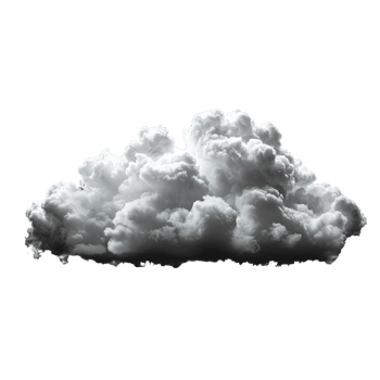 Single White Cumulus Cloud Against White Background png