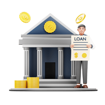 3D Character Illustration of Man Applying for a Loan. Modern Cartoon Design for Financial and Loan Application png