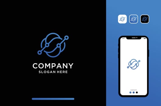 illustrations of clound data science logo design. vector