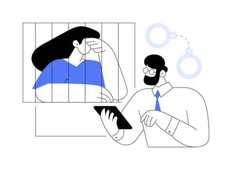 Legal aid abstract concept illustration. vector