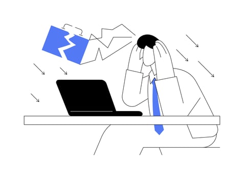 Unemployment abstract concept illustration. vector