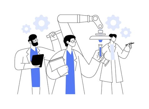 Order scientific research abstract concept illustration. vector