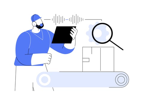 Voice picking abstract concept illustration. vector