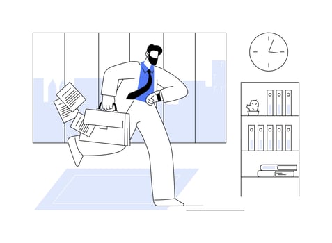Working schedule abstract concept illustration. vector