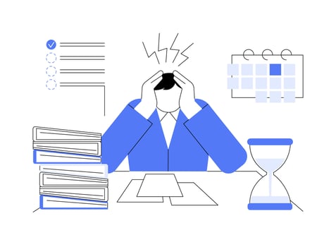 Project deadline abstract concept illustration. vector