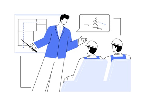 Occupational safety training abstract concept illustration. vector