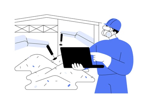 Waste management expert abstract concept illustration. vector