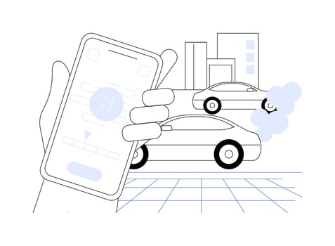 Air quality monitoring abstract concept illustration. vector