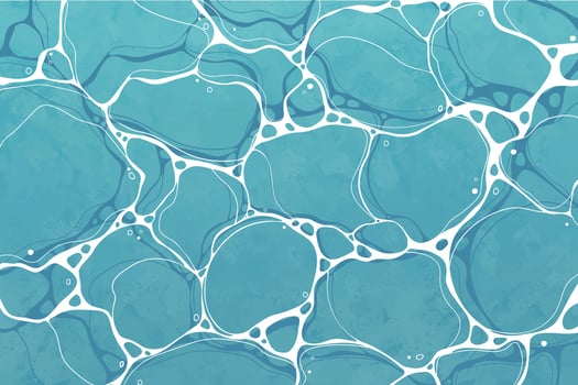 Blue water surface watercolor background vector