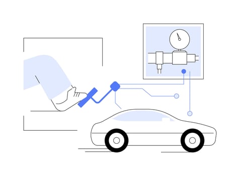 Pressure sensor abstract concept illustration. vector
