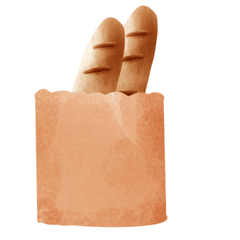 French bread bag clip art png