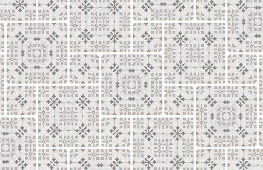 Old style tile wall design pattern vector