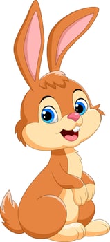 Cute little bunny cartoon vector