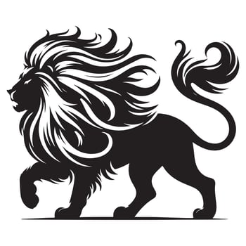 Lion silhouette icon illustration vector