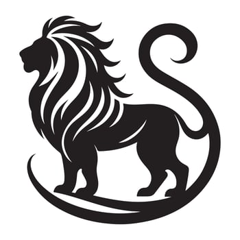 Lion silhouette icon illustration vector
