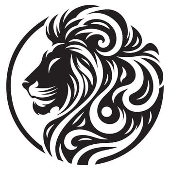 Lion silhouette icon illustration vector