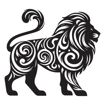 Lion silhouette icon illustration vector