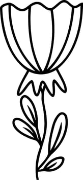 Flower clipart Cartoon sketch icon vector