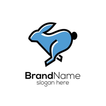 Rabbit Logo template icon design, Creative abstract illustration for your business company. vector