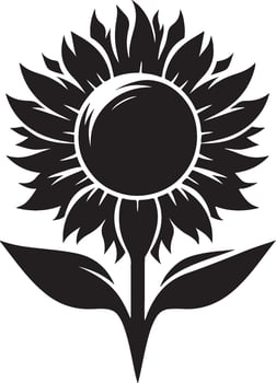 Simple Sunflower Silhouette vector