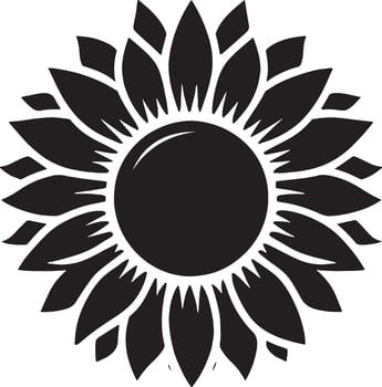 Simple Sunflower Silhouette vector