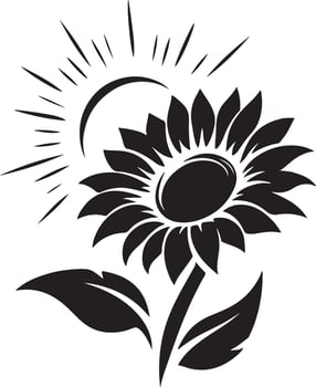 Simple Sunflower Silhouette vector