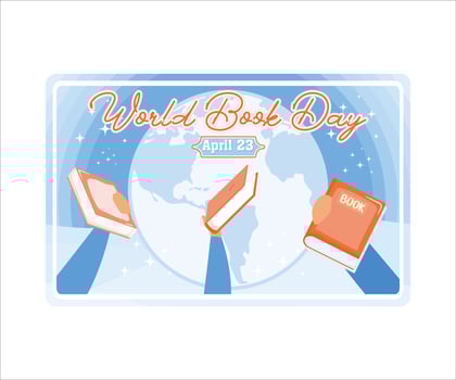 World Book Day background. World Book Day Celebration. April 23. Happy Book Day. flat modern illustration vector