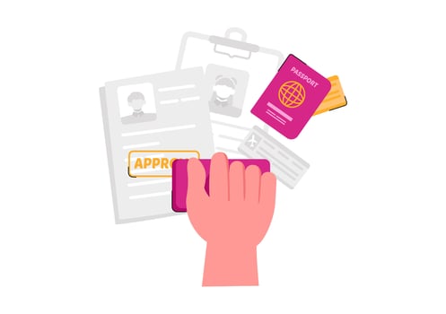 Immigration Consultant Illustration with Counseling Assistance to Provide Advice to People Planning to Move in a Flat Cartoon Background vector