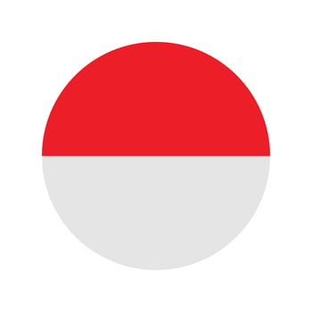 Indonesia flag rounded icon. illustration vector