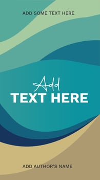 Concept design for a book cover featuring an abstract geometric waves background. vector