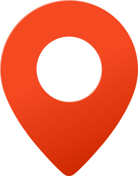 realistic map pin pointer icon. red address and location symbol. paper cut style png
