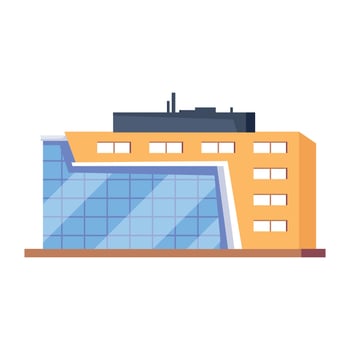 WebEditable isometric icon of commercial mall vector